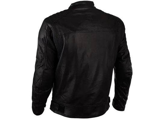 מעיל עור ממוגן לאופנוע/קטנוע שחור + כפפות חורף מתנה CAT2MOTO VEGA