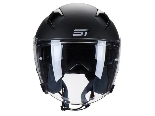 קסדה 3/4 אס טי שחור מט כולל דיבורית מתנה ST Z-301