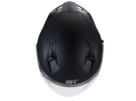 קסדה 3/4 אס טי שחור מט כולל דיבורית מתנה ST Z-301