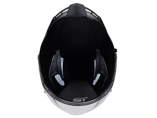 קסדה 3/4 אס טי שחור מבריק כולל דיבורית מתנה ST Z-301