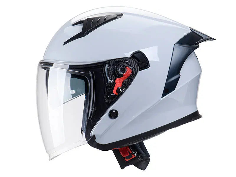 Load image into Gallery viewer, קסדה 3/4 אס טי אפור מבריק כולל דיבורית מתנה ST Z-301
