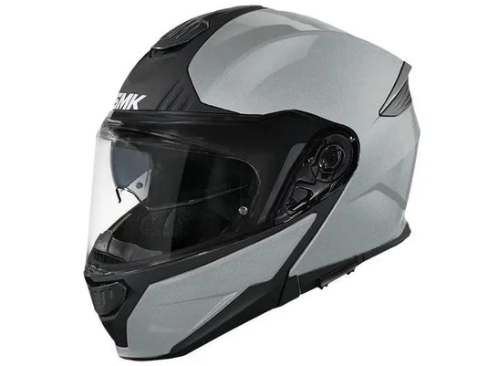 קסדה נפתחת אס אמ קיי אפור בטון + דיבורית מתנה SMK GULLWING