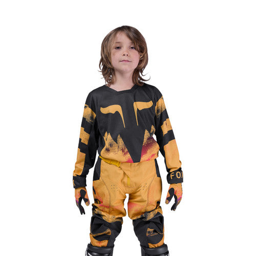 Load image into Gallery viewer, חליפת רכיבה לאופנוע שטח/טרקטורון פוקס 180 ילדים שחור/כתום FOX YTH 180 Kairos V26
