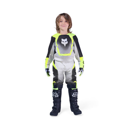 Load image into Gallery viewer, חליפת רכיבה לאופנוע שטח/טרקטורון פוקס 180 ילדים אפור/צהוב FOX YTH 180 Collect V26
