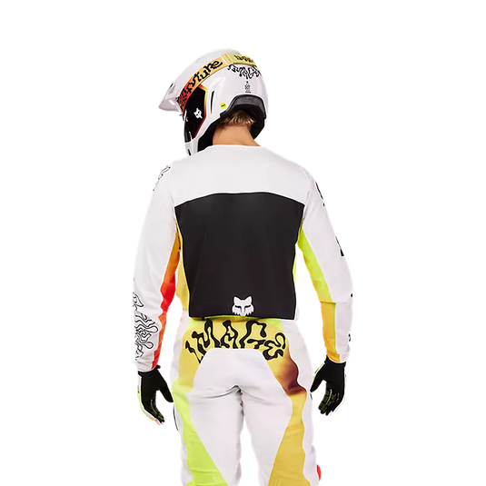 חליפת רכיבה לאופנוע שטח/טרקטורון פוקס 180 לבן FOX 180 Hello Future V25