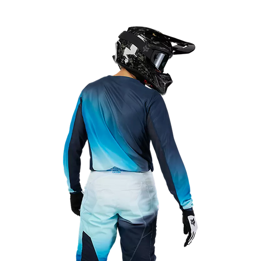 חליפת רכיבה לאופנוע שטח/טרקטורון פוקס 180 לבן/כחול FOX 180 AIR HAZE V25