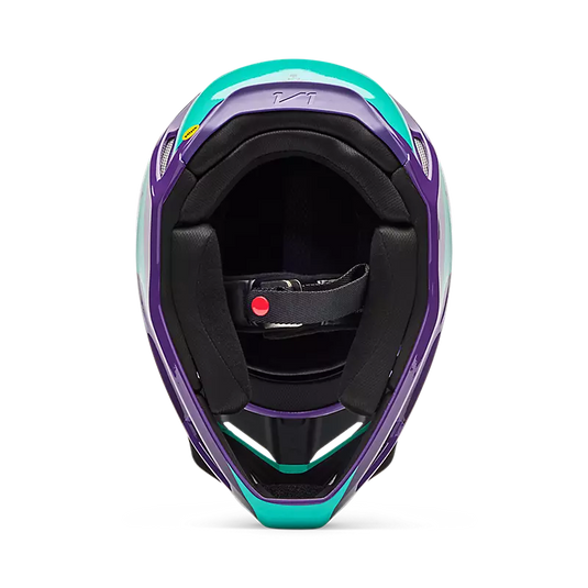 קסדת שטח לאופנוע/טרקטורון פוקס וי 1 סגול/תכלת FOX V1 Collect V26