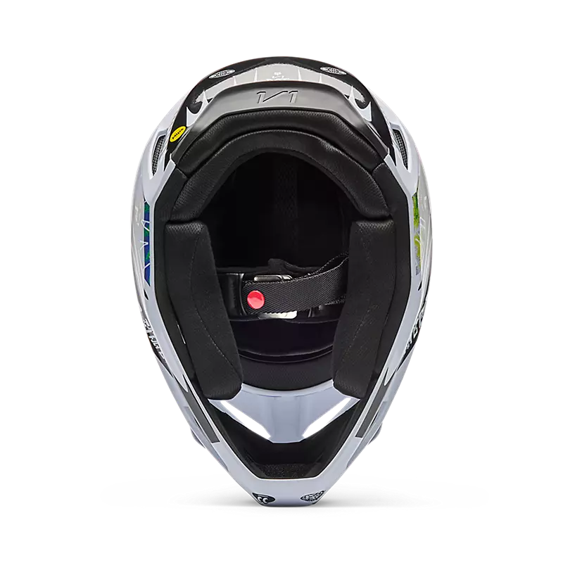 Load image into Gallery viewer, קסדת שטח לאופנוע/טרקטורון פוקס וי 1 שחור/לבן FOX V1 Image Cosmo V26
