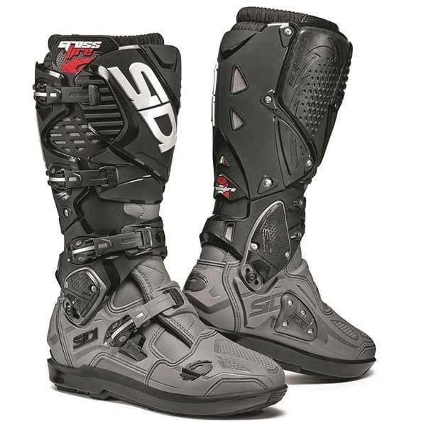 Load image into Gallery viewer, מגף רכיבה לאופנוע שטח/טרקטורון אפור/שחור SIDI crossfire SRS 3
