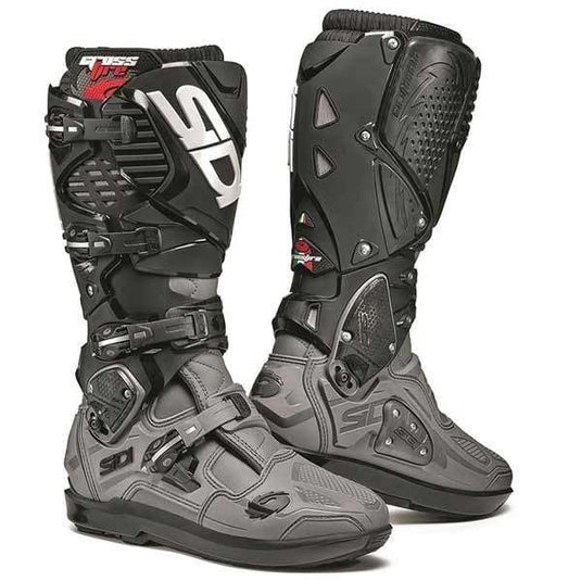 מגף רכיבה לאופנוע שטח/טרקטורון אפור/שחור SIDI crossfire SRS 3