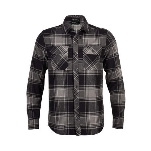 חולצה מכופתרת פלנל פוקס שחור/אפור FOX Traildust Flannel