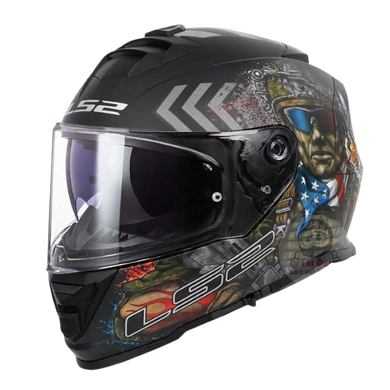 קסדה מלאה לאופנוע/קטנוע אל אס 2 סטורם קומנדו LS2 FF800 Storm Commando