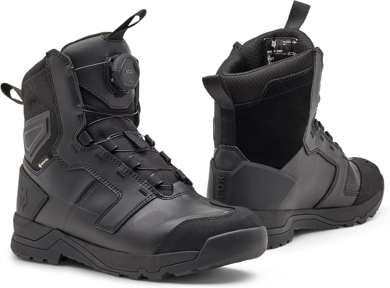 Load image into Gallery viewer, מגף רכיבה לאופנוע אדוונצ׳ר חצי פוקס שחור FOX Defend ADV V25
