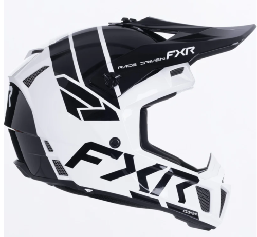 Load image into Gallery viewer, קסדת שטח לילדים אפ איקס אר קלאצ' שחור/לבן FXR CLUTCH MX 2026 22.06
