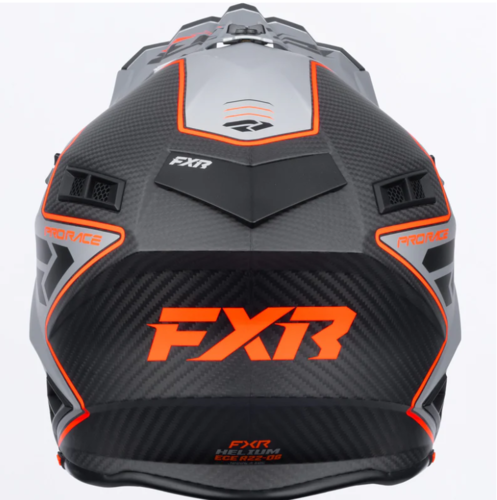 קסדה לאופנוע שטח/טרקטורון אפ איקס אר שחור/כתום/כסוף קרבון FXR Helium Carbon 2026 22.06