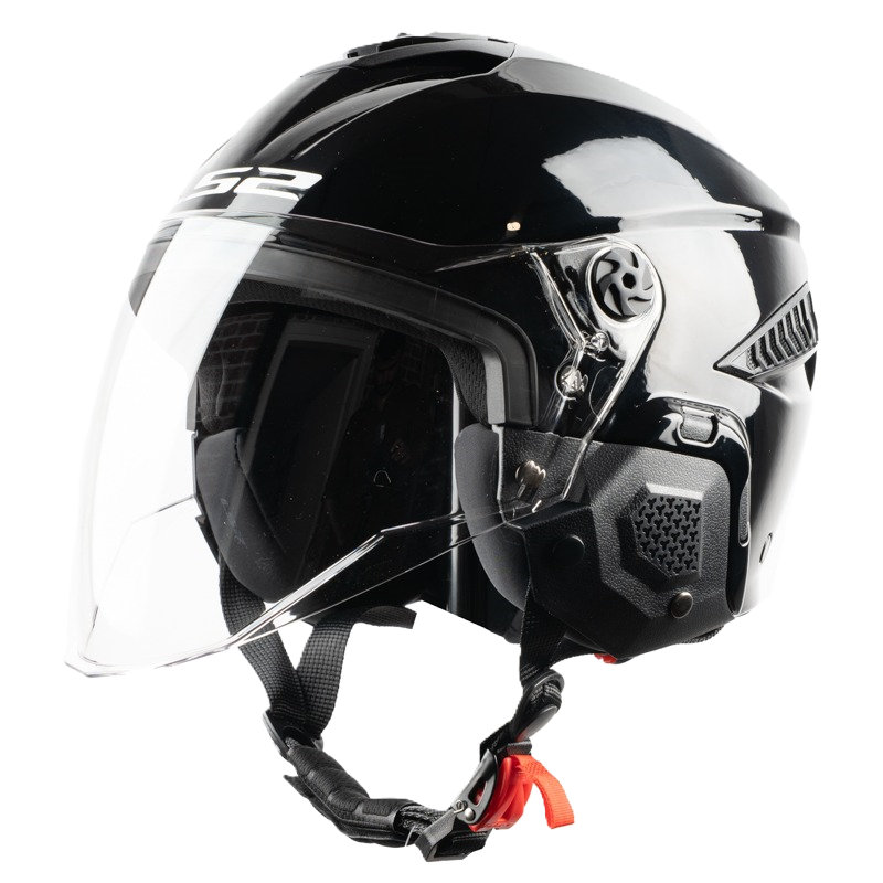 Load image into Gallery viewer, קסדה 3/4 לאופניים/קורקינט חשמלי אל אס 2 אי בייק שחור מבריק LS2 OF610 E-BIKE
