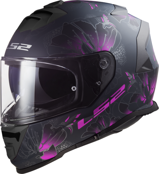 קסדה מלאה לאופנוע/קטנוע אל אס 2 סטורם 2 שחור/ורוד LS2 FF800 Storm Burst