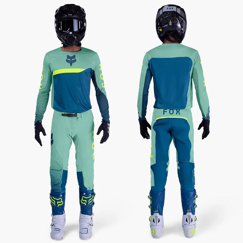 Load image into Gallery viewer, חליפת רכיבה לאופנוע שטח/טרקטורון פוקס פלקסייר תכלת FOX FLEXAIR Fracture V26
