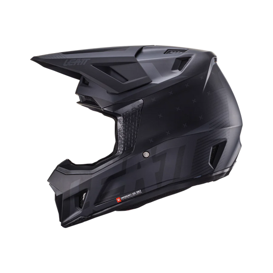 קסדה לאופנוע שטח/טרקטורון כולל משקף ליט שחור LEATT 7.5 STEALTH