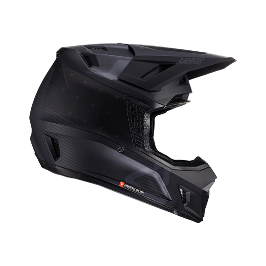 קסדה לאופנוע שטח/טרקטורון כולל משקף ליט שחור LEATT 7.5 STEALTH