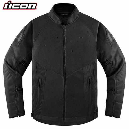 מעיל קיץ ממוגן רשת לאופנוע/קטנוע אייקון שחור ICON Mesh AF Jacket D3O