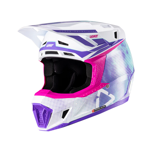 קסדה לאופנוע שטח/טרקטורון כולל משקף ליט סגול LEATT 7.5 Purple V26