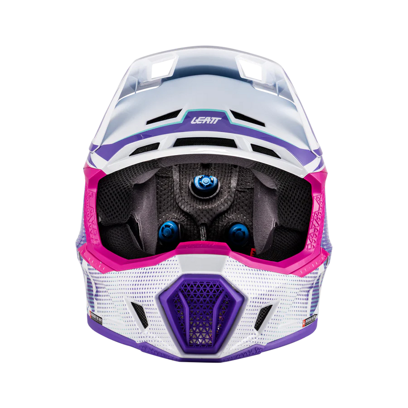 Load image into Gallery viewer, קסדה לאופנוע שטח/טרקטורון כולל משקף ליט סגול LEATT 7.5 Purple V26
