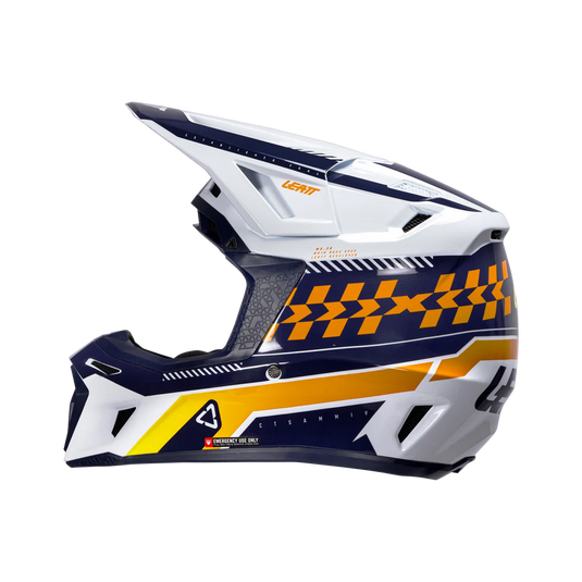 קסדה לאופנוע שטח/טרקטורון כולל משקף ליט כתום/כחול LEATT 8.5 Orange V26