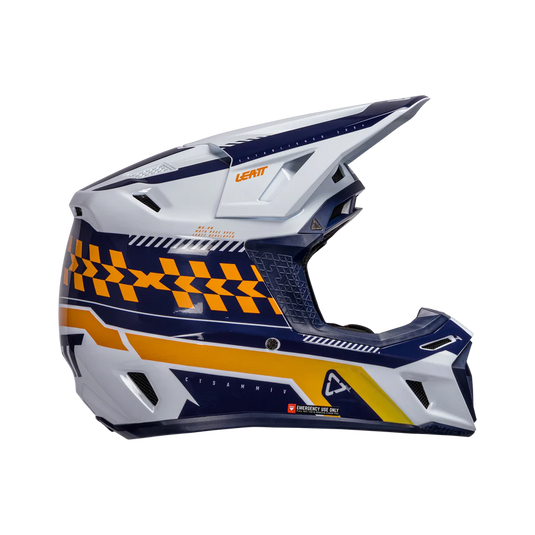 קסדה לאופנוע שטח/טרקטורון כולל משקף ליט כתום/כחול LEATT 8.5 Orange V26