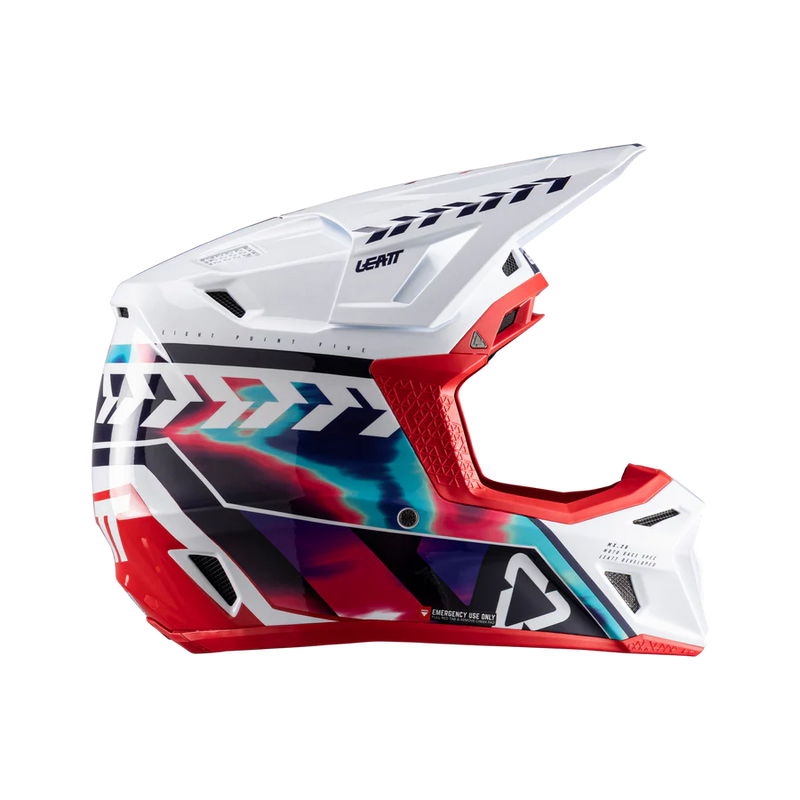 Load image into Gallery viewer, קסדה לאופנוע שטח/טרקטורון כולל משקף ליט אדום/לבן LEATT 8.5 ROYAL V26
