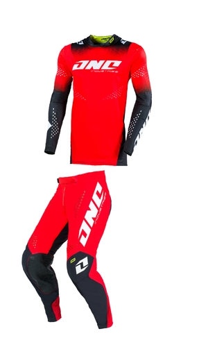 חליפת רכיבה לאופנוע שטח/טרקטורון וואון אדום/שחור ONE X-197 Scorch Red V25