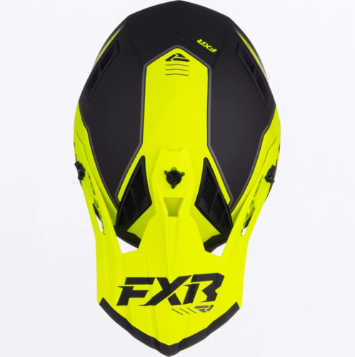 קסדה לאופנוע שטח/טרקטורון אפ איקס אר שחור/צהוב FXR Helium Race 2026 22.06