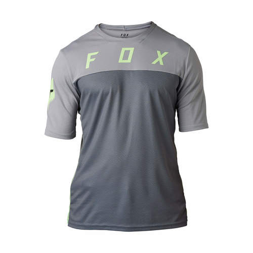 חולצת רכיבה קצרה לאופניים פוקס דיפנד אפור FOX Defend SS V23