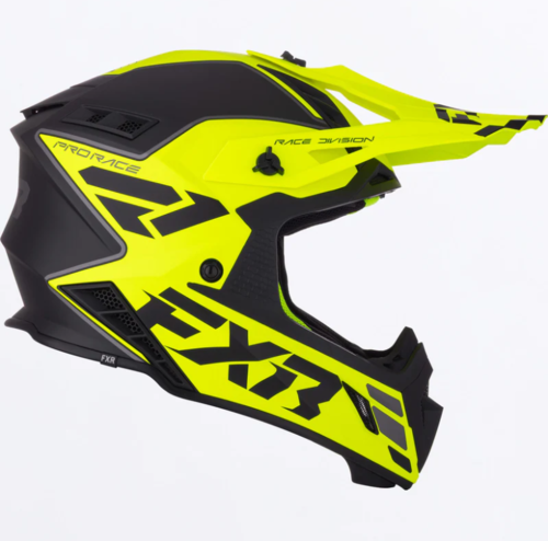 קסדה לאופנוע שטח/טרקטורון אפ איקס אר שחור/צהוב FXR Helium Race 2026 22.06