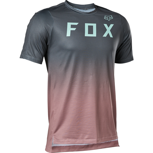 חולצת רכיבה קצרה לאופני שטח פוקס כחול/פסטל FOX Flexair