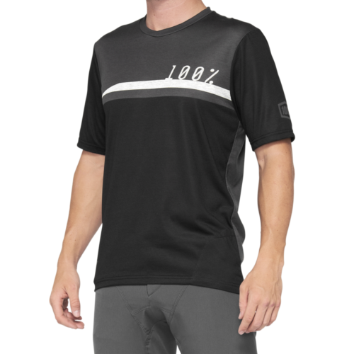 חולצת רכיבת שטח 100% R-CORE X AIRMATICשחור/אפור