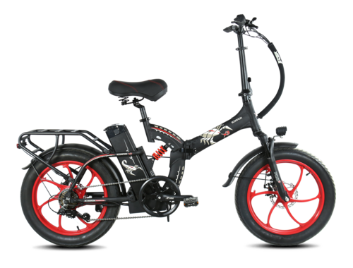 SCORPION X3 2023 48/15.6 אופניים חשמליים מיני פאט סקורפיון אס איקס 3 כולל מערכת נגד גניבה שיכוך מלא