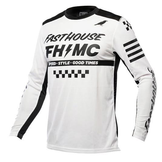 חולצת רכיבה לבנה לאופנוע שטח-Fasthouse Elrod A/C