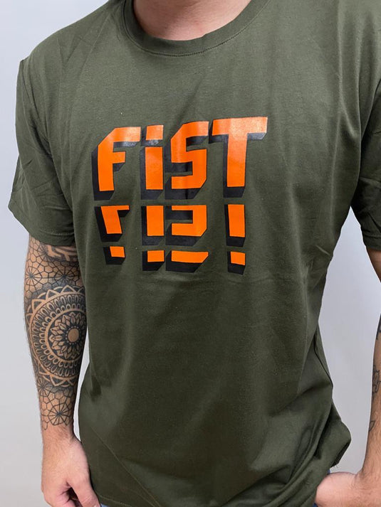 חולצת טי שירט פיסט ירוק-FIST46 TEE Green