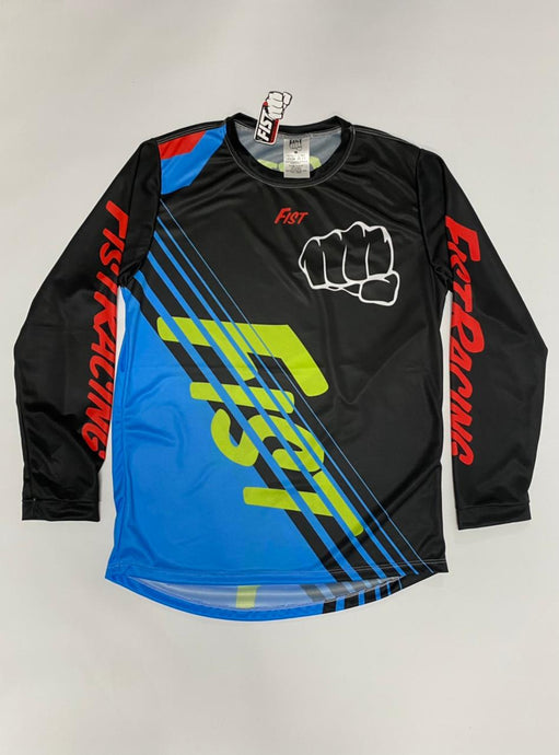 חולצת רכיבה כחול/שחור FIST