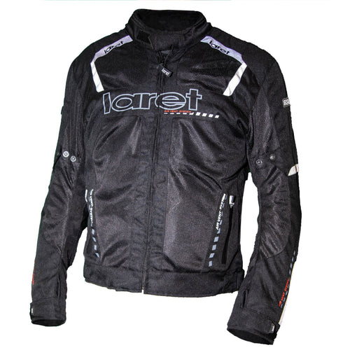 מעיל רכיבה ממוגן לאופנוע/קטנוע רב עונתי שחור לארט LARET