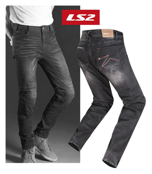 מכנס רכיבה ממוגן ג'ינס שחור ls2 Dakota Jeans