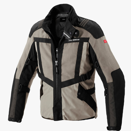 מעיל רכיבה ממוגן לאופנוע/קטנוע אדוונצר רב עונתי ספידי חום/שחור Spidi Netrunner Jacket