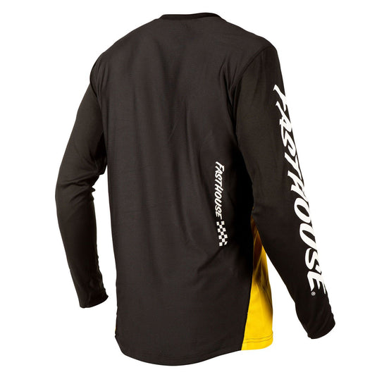 חולצת רכיבה לאופני שטח Fasthouse Alloy Kilo LS Jersey - Black/Yellow