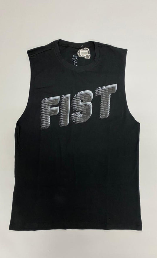 גופיה שחורה לוגו FIST