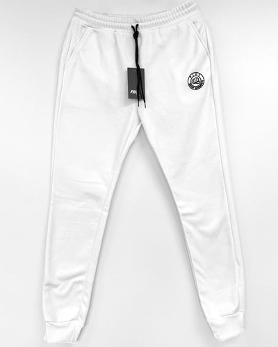 46 מכנס טרנינג ארוך לבן/שחור FIST